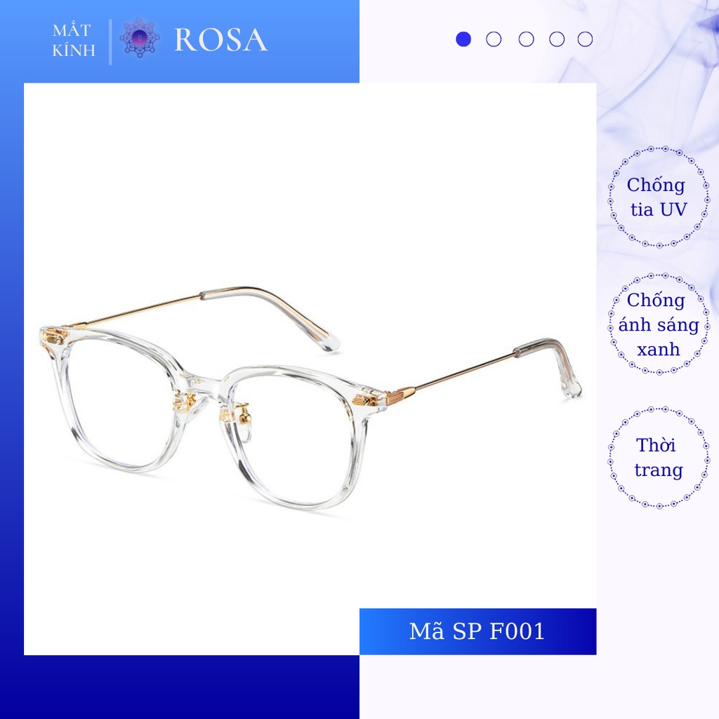 Kính mắt gọng trong suốt thanh lịch - Mã SP F001 - Rosa