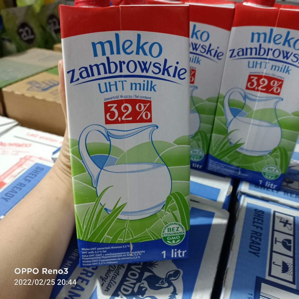 Sữa tươi nguyên kem MLEKO thùng 12 hộp 1 lít nhập từ Ba Lan