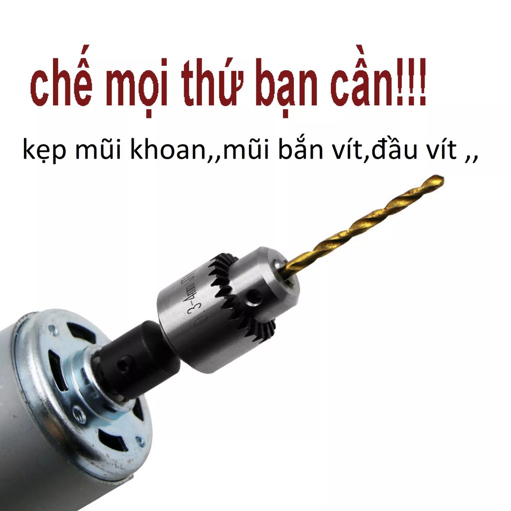 Bộ đầu kẹp mũi khoan B10 cho motor 775 hàng chất lượng