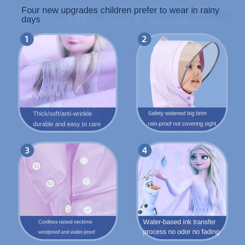 ♛Áo Mưa Đi Học Thiết Kế Dễ Thương Cho Bé