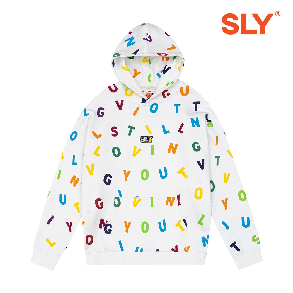 ÁO HOODIE NỈ BÔNG SLY CHARACTERS TRẮNG