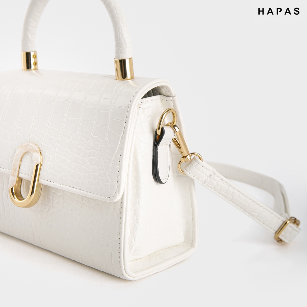 Túi xách nữ cầm tay đi tiệc quai xách khóa tròn Sz 21 HAPAS - TXT21420