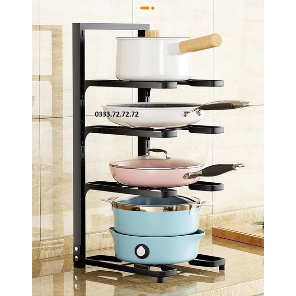 Kệ giá để chảo xoong nồi, giá gác vung úp chảo gọn gàng ngăn nắp