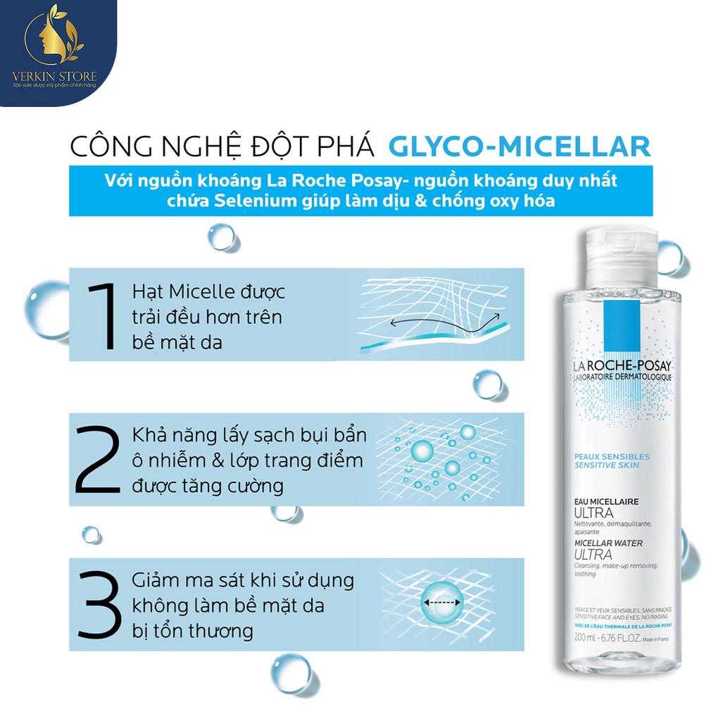 Nước tẩy trang La Roche-Posay cho da nhạy cảm  - Verkin Store