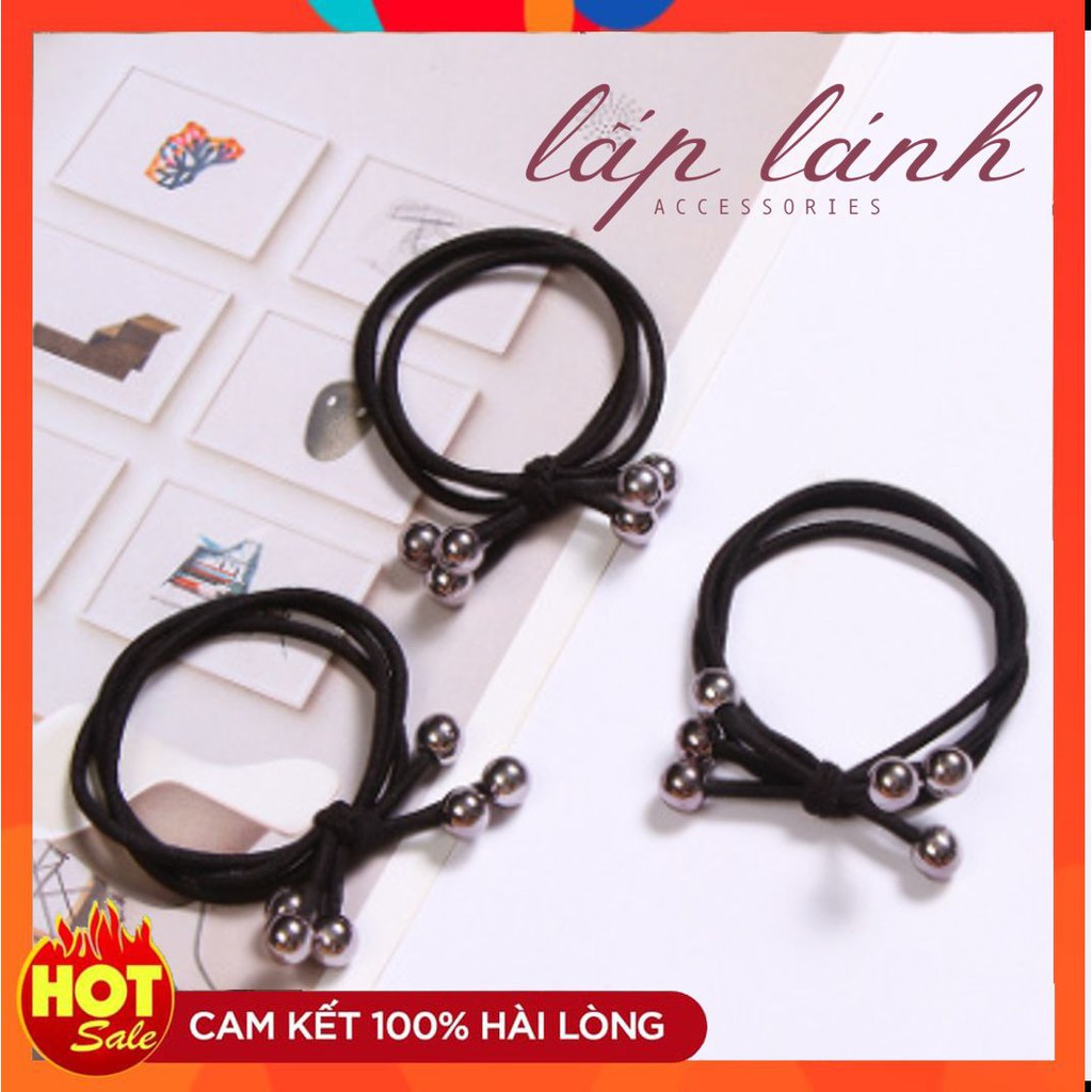 [Có sẵn] CỘT TÓC DÂY CỘT HẠT NGỌC BI ĐEN ĐƠN GIẢN TINH TẾ PHONG CÁCH THỜI TRANG DỄ THƯƠNG