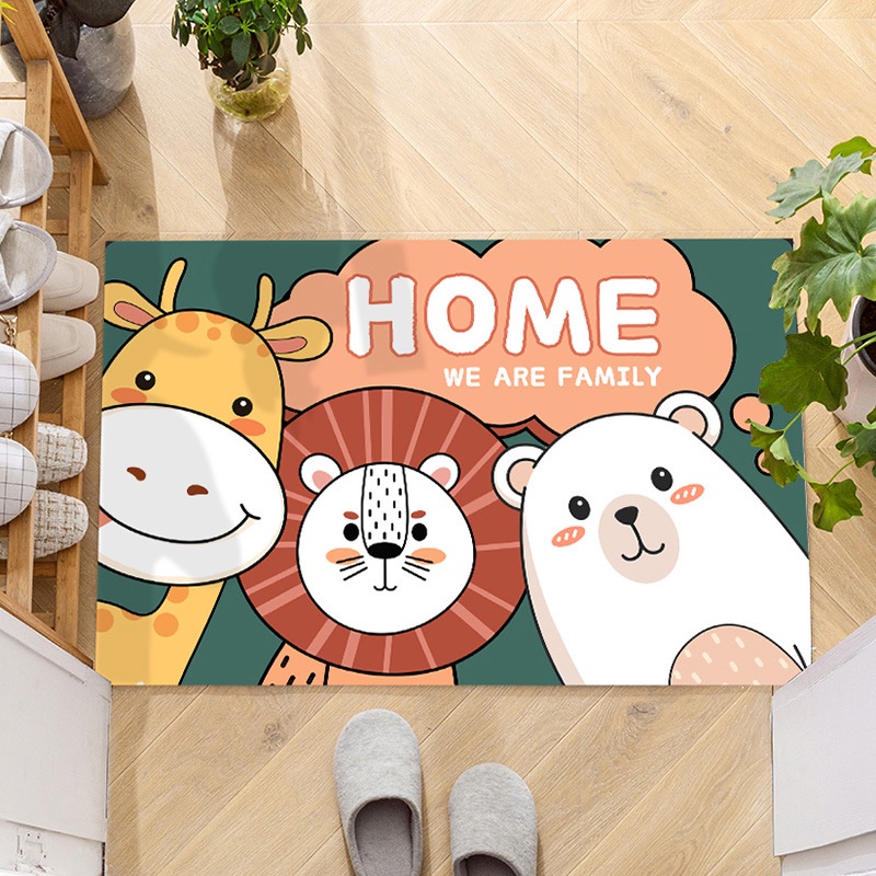 Thảm Lau Chân Silicon Hình Thú Chống Trượt,Chống Hôi Chân,Thấm Hút Tốt 40*60cm_D148