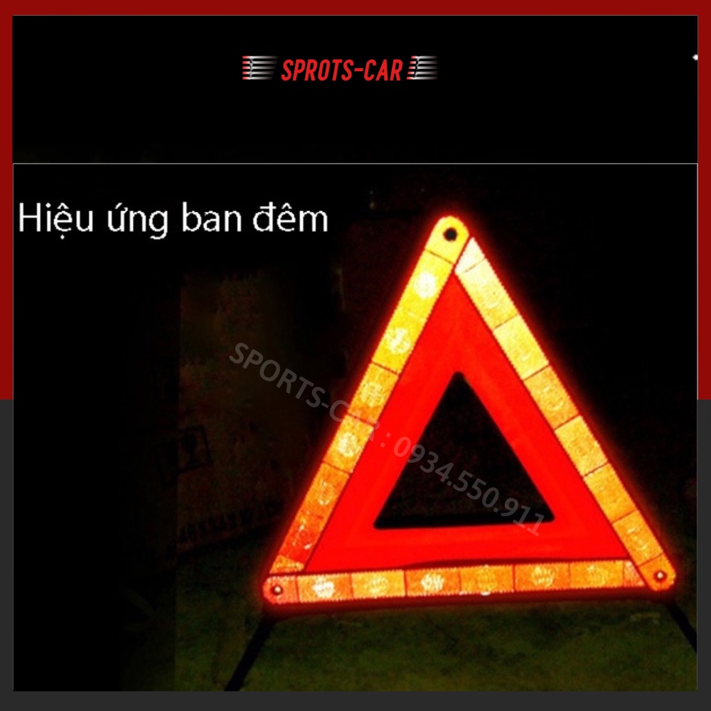 Biển cảnh báo an toàn khi gặp sự cố trên đường có phản quang ban đêm
