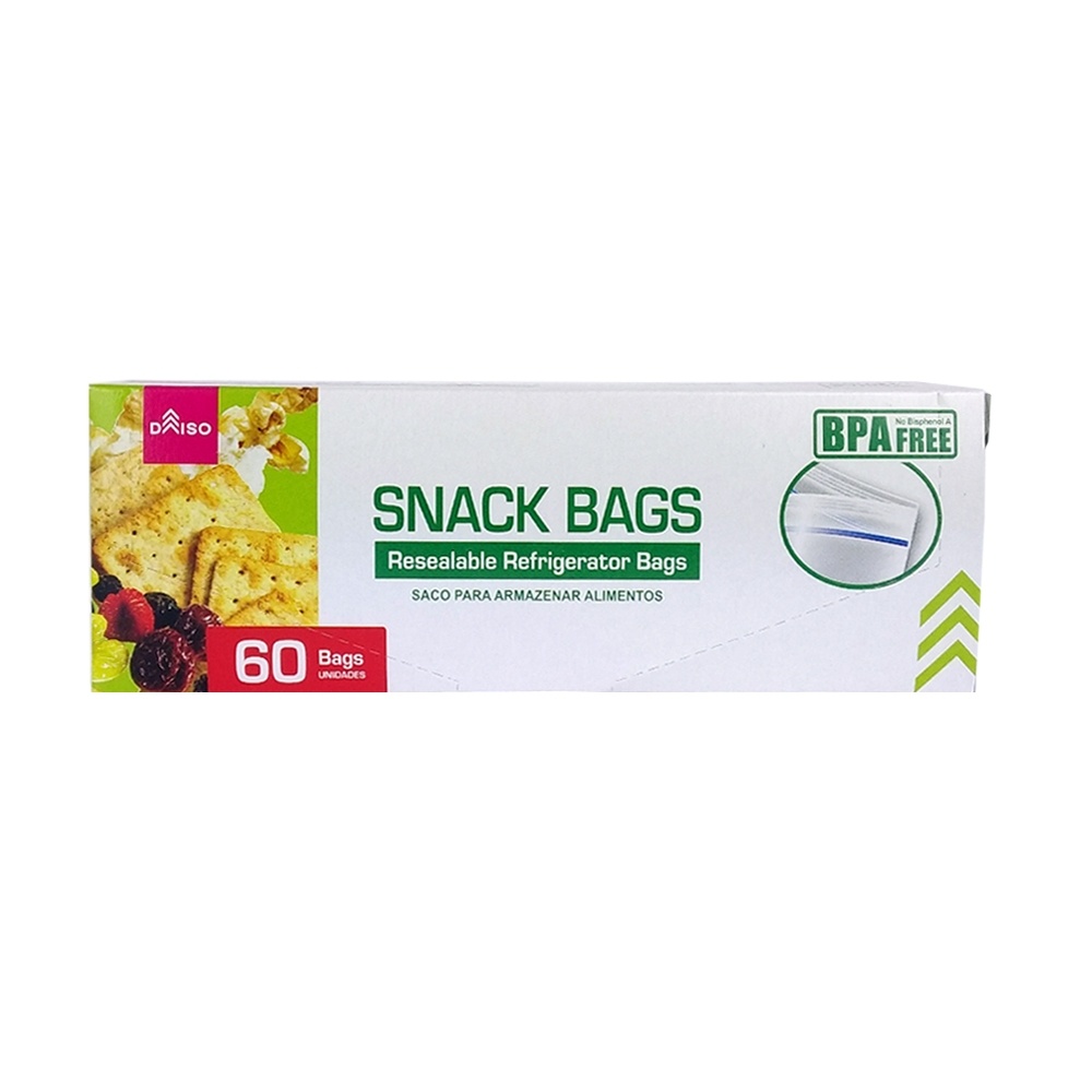 Daiso Túi zip dùng trong nhà bếp có khóa kéo 16x10cm 60 cái