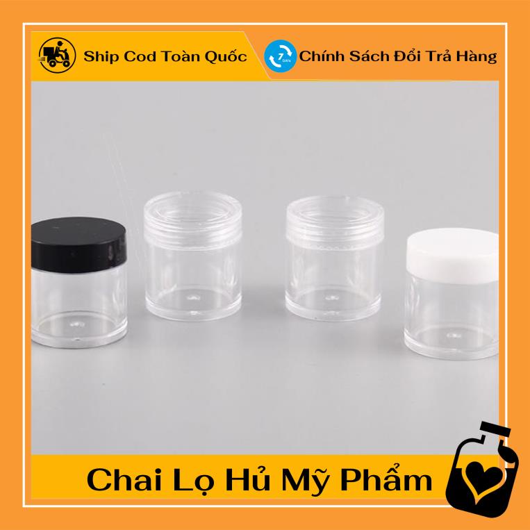 [TOP GIÁ RẺ] Hũ nhựa trong thân cao 10g chiết mỹ phẩm ,Xưởng Chai Lọ