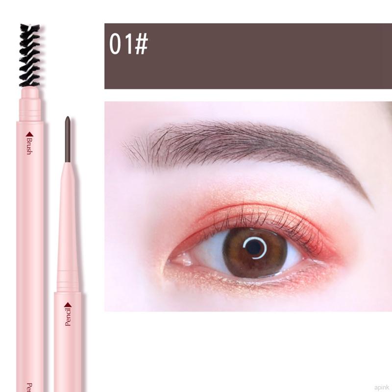 Chì Kẻ Lông Mày Hai Đầu Không Thấm Nước Chống Nhòe Dễ Lên Màu Kèm Cọ