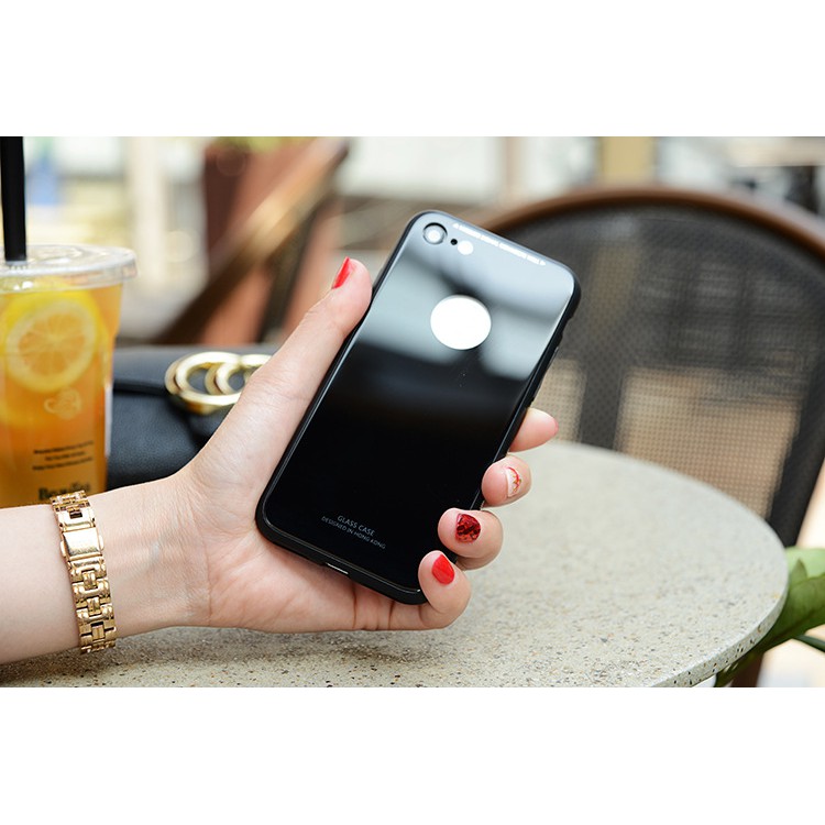Ốp lưng kính cường lực iPhone 5/5s, 6/6s, 6/6s Plus, 7/8, 7/8 Plus