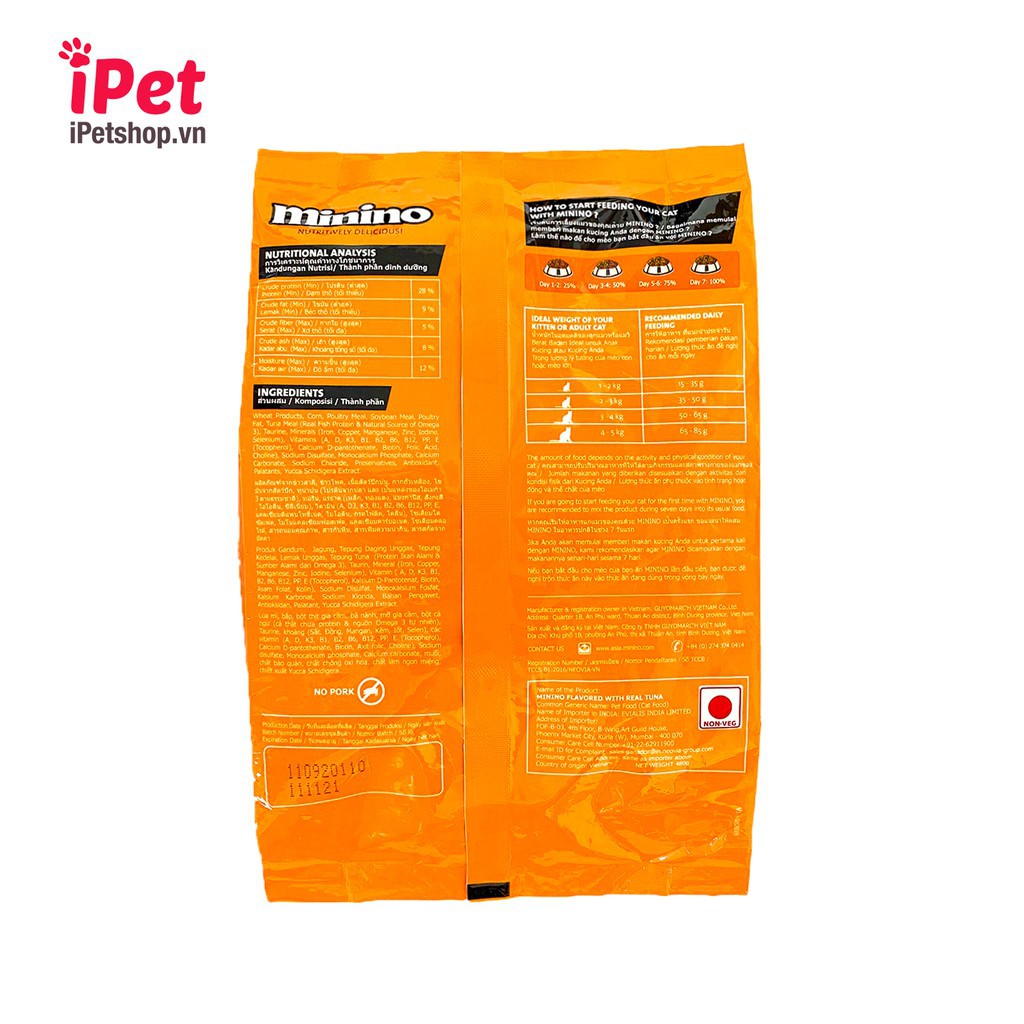 NAZQ Thức Ăn Hạt Khô Minino Vị Cá Ngừ Cho Mèo Mọi Lứa Tuổi 480g - iPet shop 2 15