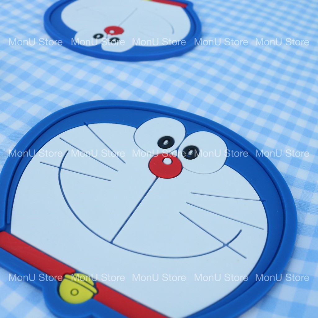 Đế lót ly, cốc silicon hình DORAEMON dễ thương cute