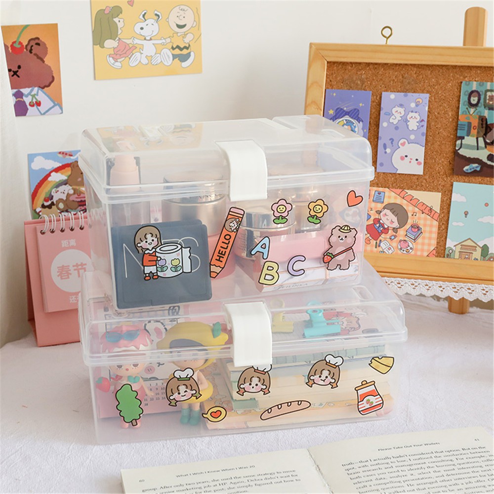 Hộp đựng đồ trong suốt di động chống bụi đa năng tiện dụng cho cửa / văn phòng