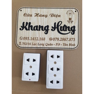 Ổ CẮM NỔI 3 LỖ, 2 LỖ  KHÔNG MÀNG CHE LIOA OC3KD, OC2KD - hàng chính hãng, có sẵn