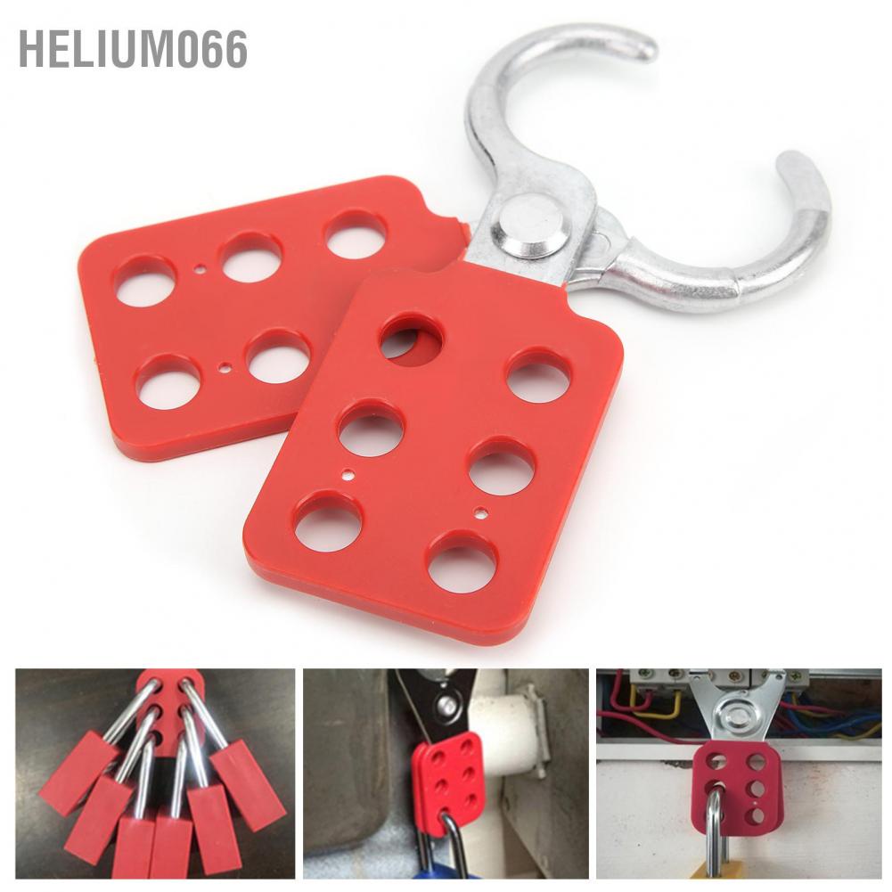 10 cái Khóa Lockout Hasp 25mm / 1.0in 6 lỗ Nhôm màu đỏ cho ngành công nghiệp hóa chất Điện Dầu mỏ Than Helium066