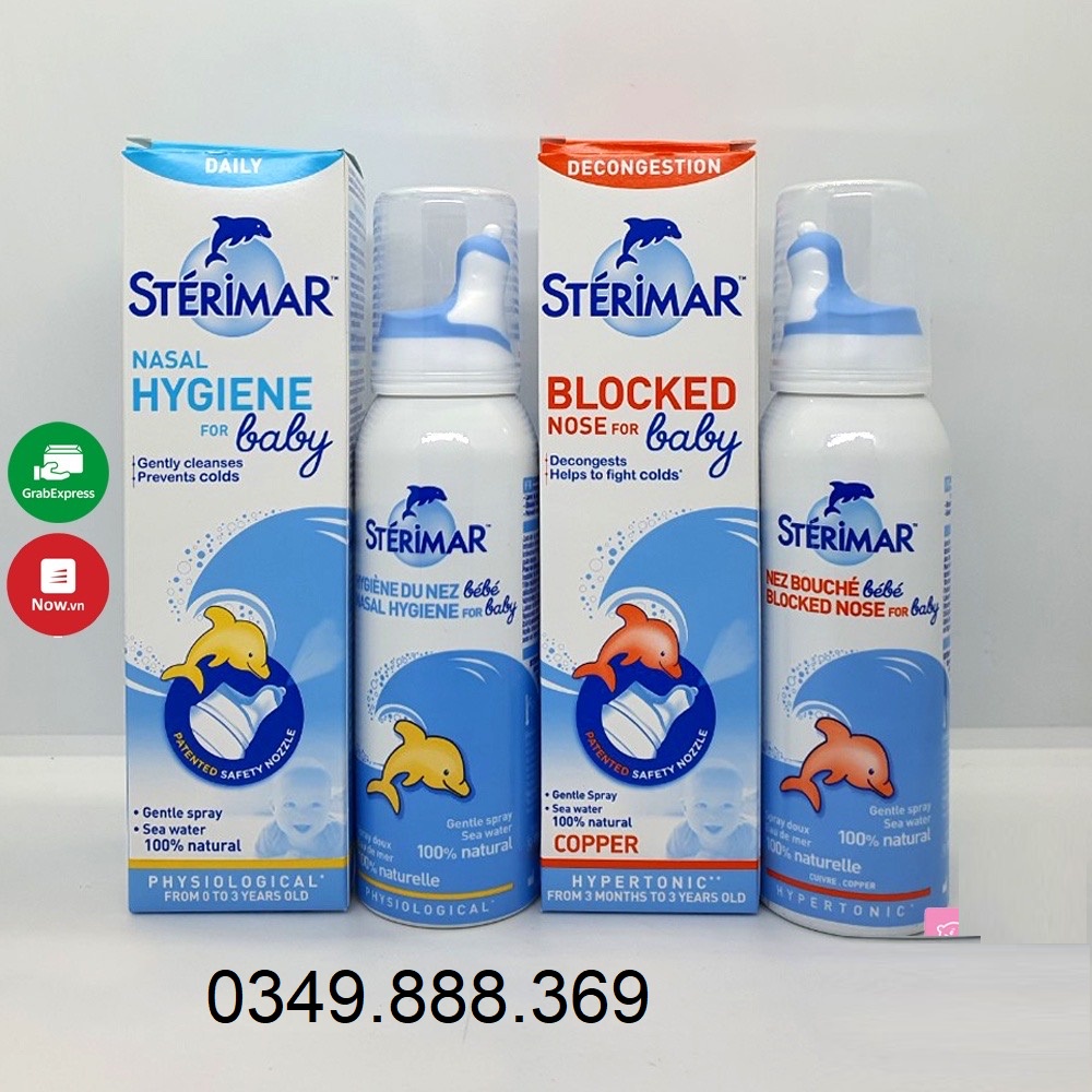Xịt Mũi Muối Biển Sterimar Pháp từ 6 tháng đến người lớn