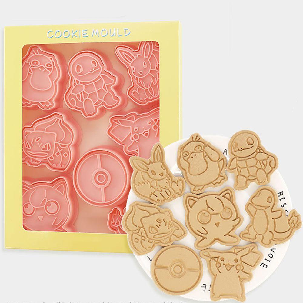 CONOPERY Bộ 8 Khuôn Làm Bánh Quy Hình Pikachu Xinh Xắn
