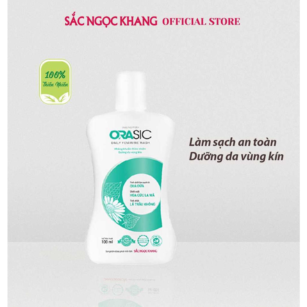 Dung dịch vệ sinh phụ nữ ORASIC Sắc Ngọc Khang_Tinh chất lá trầu không 100ml