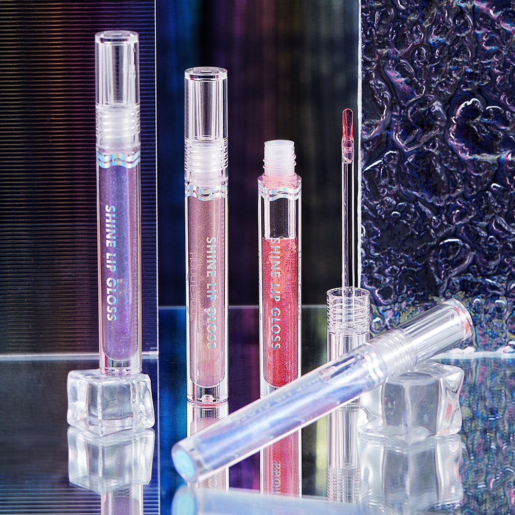 Gecomo Son Bóng Trong Suốt Dưỡng Ẩm Làm Sáng Màu Môi 6 Màu Tùy Chọn