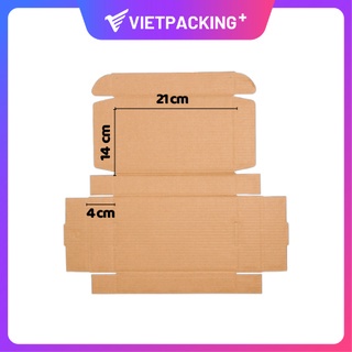 Combo 20 hộp nắp gài, Hộp carton gài hông, Carton, Vietpacking, Giá rẻ, Chất lượng, 21x14x4