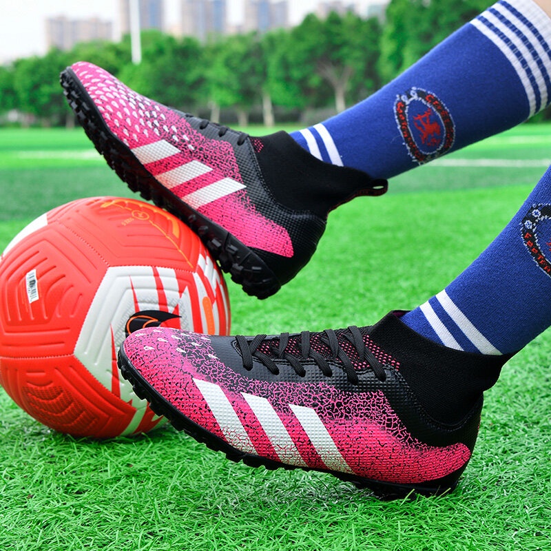 TF Giày bóng đá High Top Breaking Nails Các môn thể thao ngoài trời chuyên nghiệp Đào tạo thanh thiếu niên Kích thước người lớn: 35-45