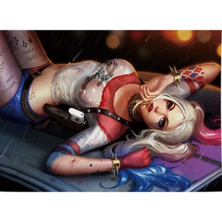 [ HÀNG CÓ SẴN] VẢI TREO TƯỜNG, DECOR THẢM TRANG TRÍ MẪU Harley Quinn 1M5 X2M TẶNG KÈM MÓC TREO