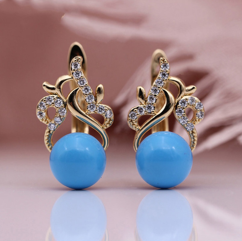 Hoa Tai Dáng Dài Hình Vỏ Sò Phối Ngọc Trai Thanh Lịch