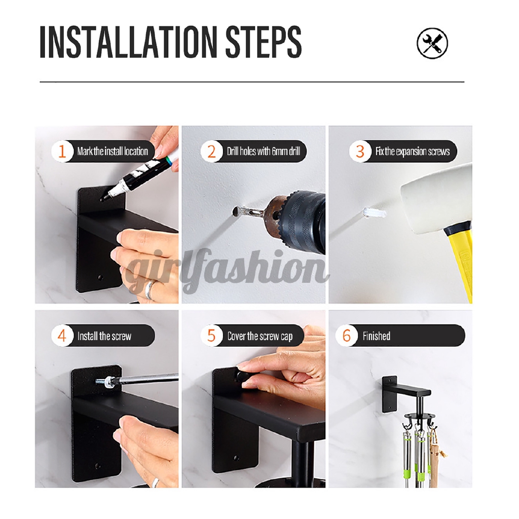 Giá Để Dụng Cụ Nhà Bếp Xoay 360 Độ Gắn Tường Tiện Lợi