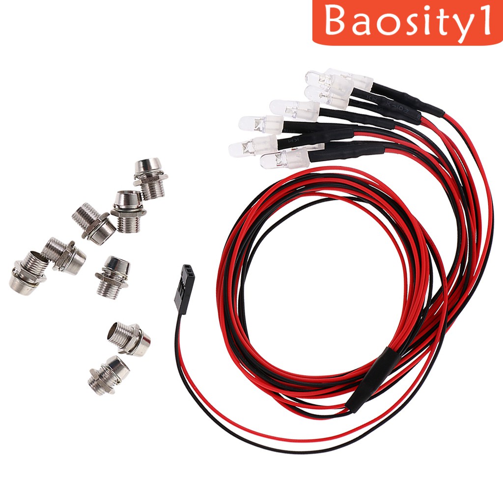 [Baosity1] Bộ 8 Đèn Pha LED Cho Xe Điều Khiển Từ Xa Traxxas HSP Redcat RC4wd Axial SCX10 D90 HPI