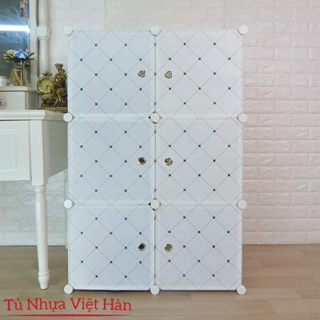 TỦ NHỰA LẮP GHÉP ĐA NĂNG ĐỂ ĐỒ, TREO ĐỒ 6 Ô. Coa kèm 1 treo đồ. Inbox chọn mẫu