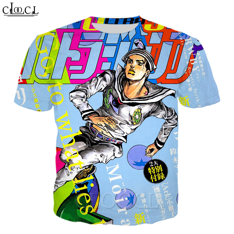 Áo Thun In Họa Tiết Hoạt Hình Jojo 's Bizarrre Adventure 3d Cá Tính Cho Nam