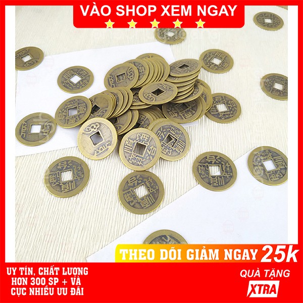 Combo 5 - 10 - 20 đồng xu cổ ✅ FREESHIP 🚛 Combo 5 - 10 - 20 đồng xu cổ phong thủy may mắn size nhỏ - Phát Huy Hoàng