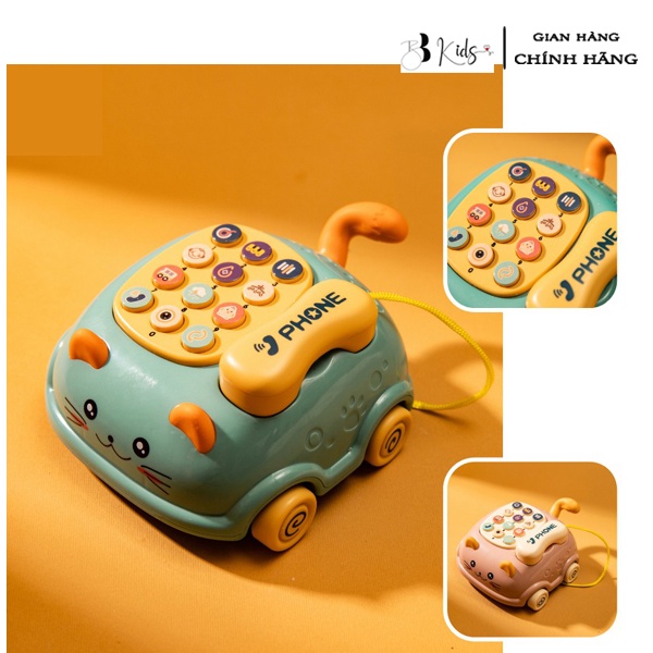 Đồ chơi điện thoại thông minh BB Kids Hình Mèo cho bé, Có Hiệu Ứng âm thanh vui nhộn - Hàng chính hãng