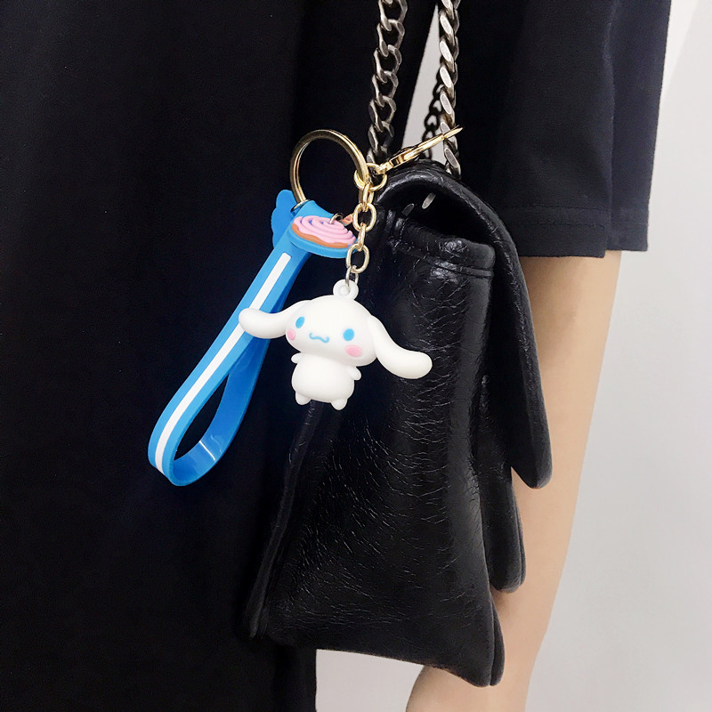 Cute Cartoon Kitten Frog Doll Key Chain/Cartoon Animal Pendant Key Ring/Women Girl's Bags Pendant Accessories /Couple Car Key Ring Pendant Creative Small Gift