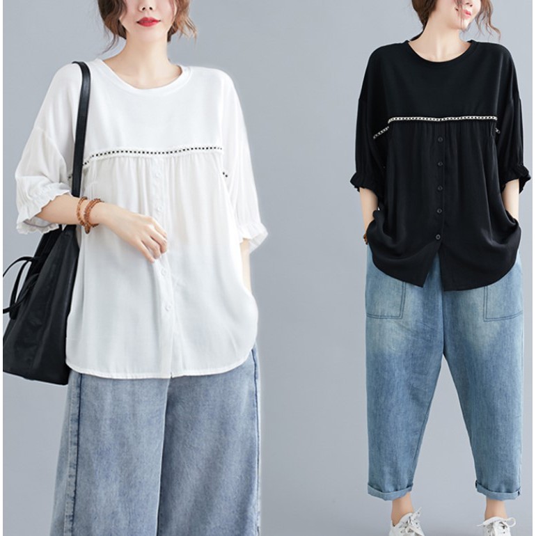 A158 Áo big size freesize thời trang tay lỡ mẫu hè mới 2021 kiểu dáng trẻ trung