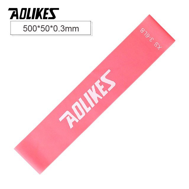 Bộ 6 dây đàn hồi kháng lực Aolikes ld 3601 miniband cao su tập mông chân hông eo bụng đùi fitness gym thể hình