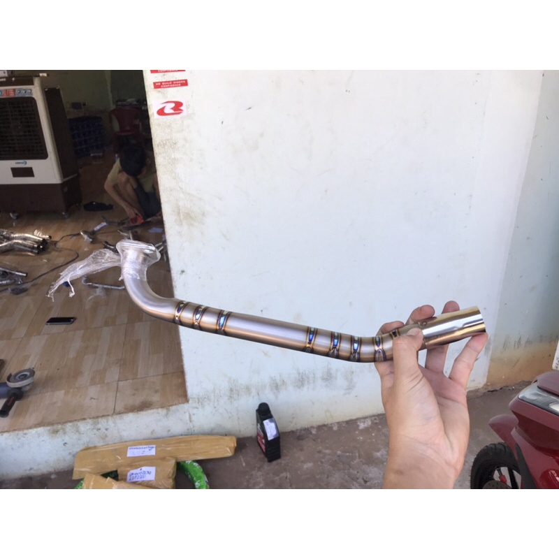 Cổ pô titan cho luvias xăng cơ