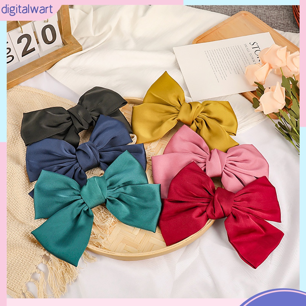 Kẹp tóc hình nơ lớn nhiều màu tùy chọn dễ thương