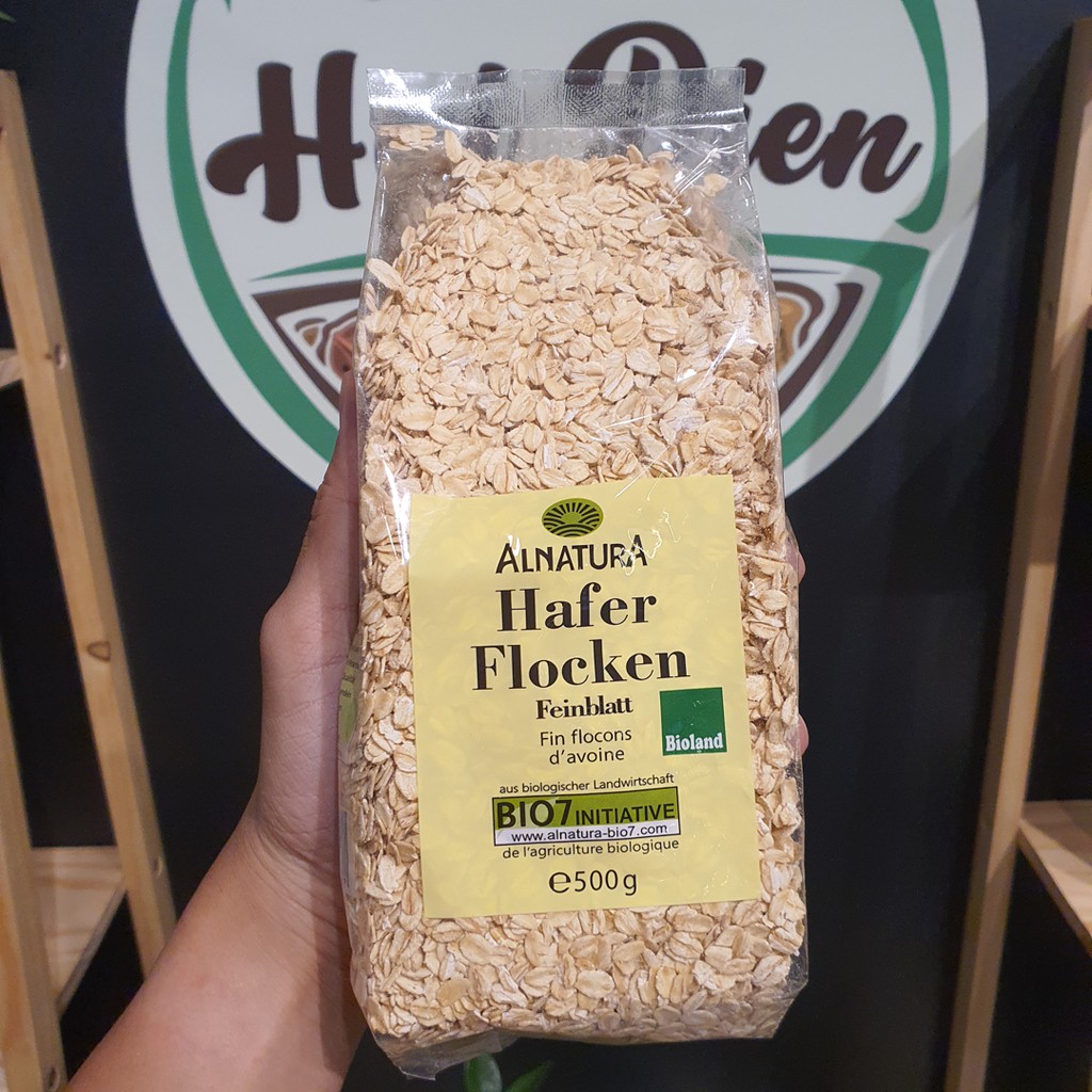 Yến Mạch Nhập Đức Hafer Flocken Nguyên Hạt Cán Mỏng (500g - 1Kg) Macca Hai Diên