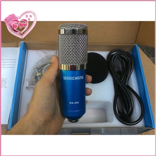 Micro Thu Âm chuyên nghiệp Bm 900 - Mic thu âm chuyên nghiệp, livestream, hát karaoke, loại có dây jack 3.5mm