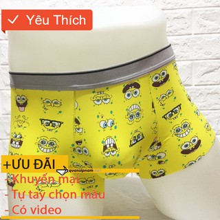 [ĐẸP+ RẺ] Quần lót nam hình chú bọt biển tinh nghịch SpongeBob QLNTL42 -Joforbaby