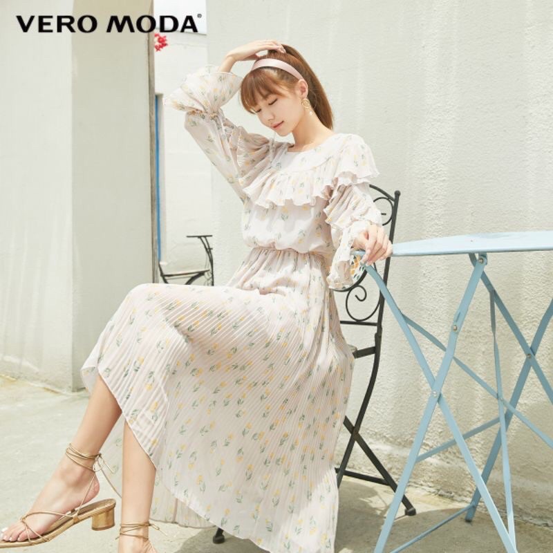 Đầm xếp li Vero Moda hàng hiệu thiết kế cao cấp đi làm công sở , đi tiệc đi chơi
