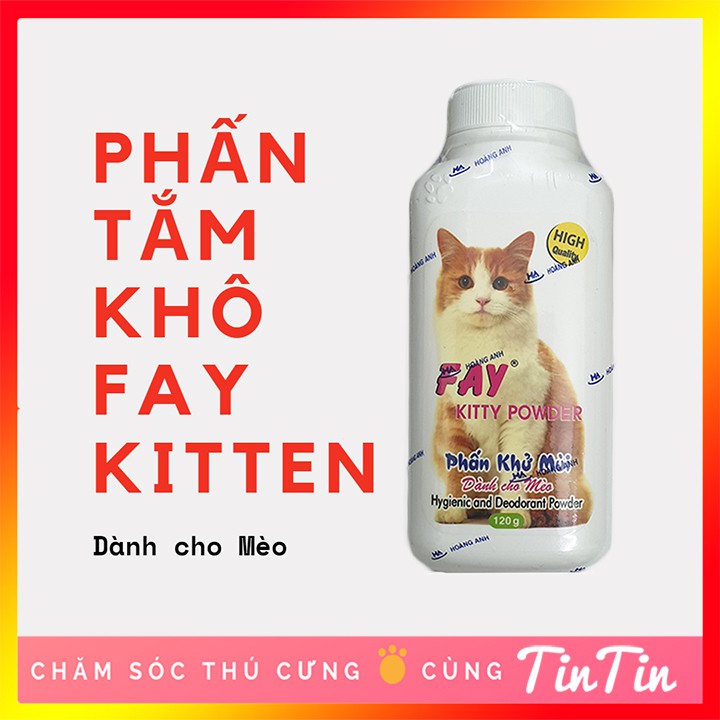 Phấn Vệ Sinh Tắm Khô Làm Sạch Fay Puppy và Fay Kitten Cho Chó Mèo