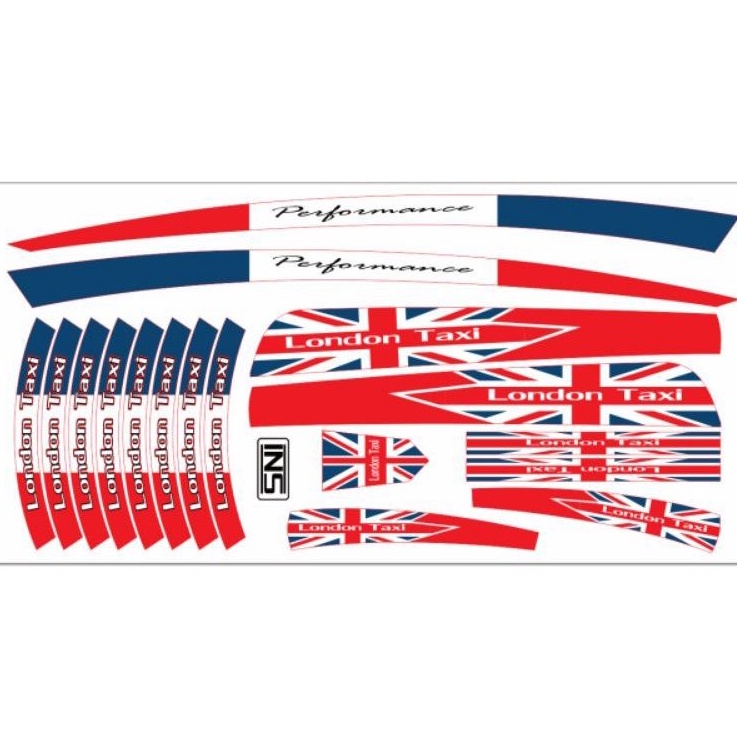 Decal dán xe đạp gấp gọn London taxi