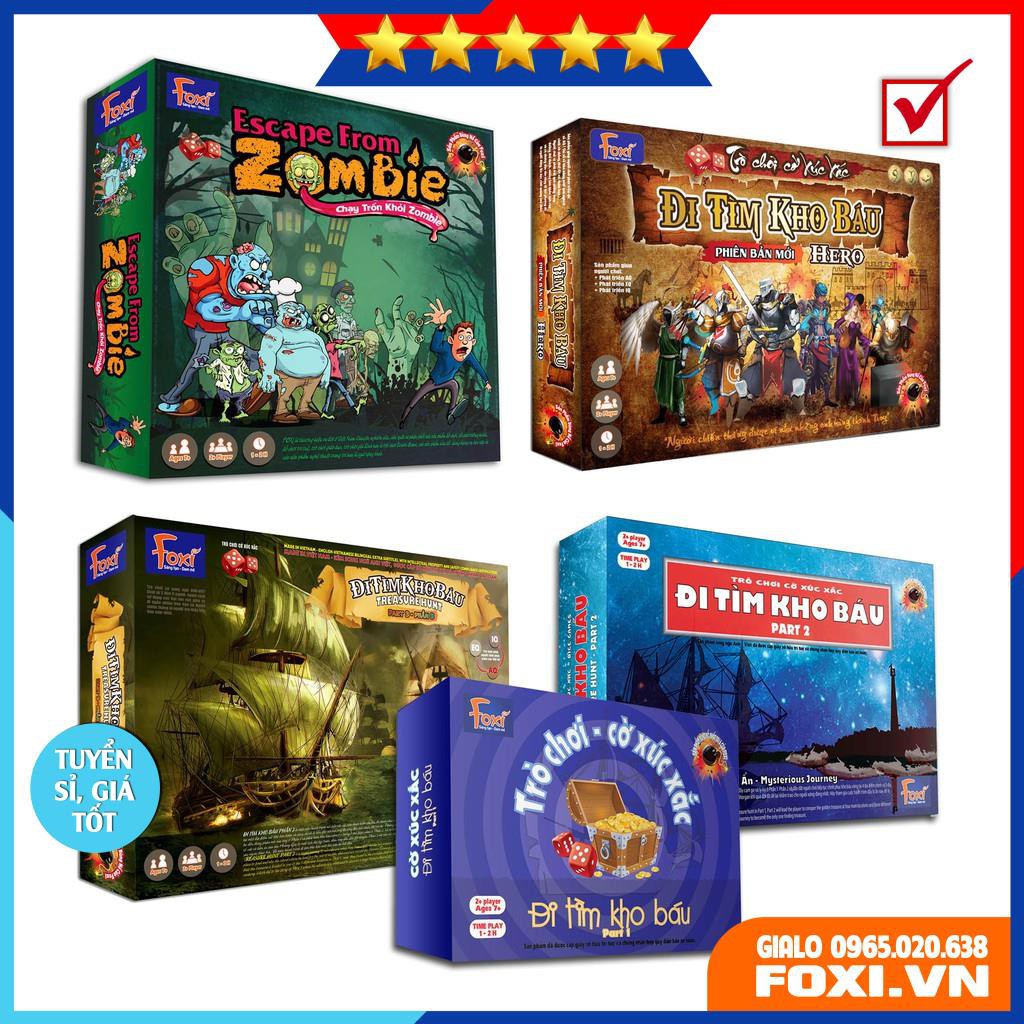 Board game-Escape From Zombie-đi tìm kho báu Foxi-trò chơi hay-gây cấn-hồi hộp và siêu trí tuệ