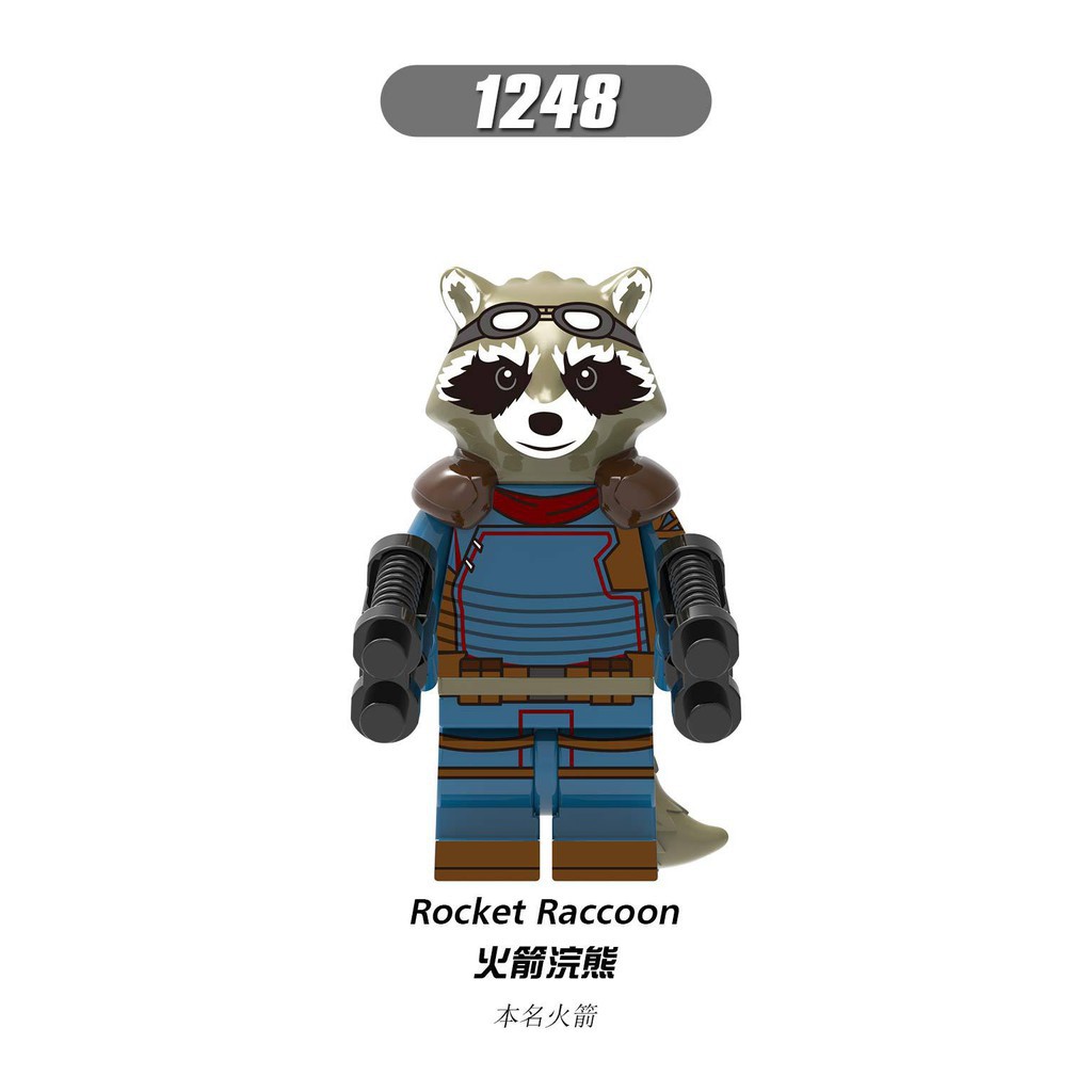 Đồ Chơi Minifigures Các Nhân Vật Siêu Anh Hùng Thor Raccoon Doctor Strange - Lắp Ráp Nhân Vật Mini X0256