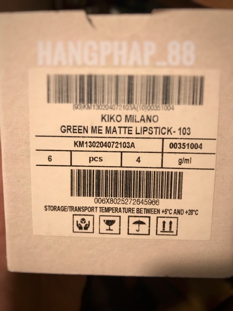 Son Kiko hữu cơ màu cam cháy_bill hàng mua tại Pháp | BigBuy360 - bigbuy360.vn