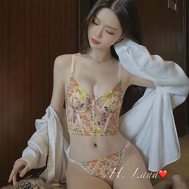 ÁO BRA CUP HOA VÀNG