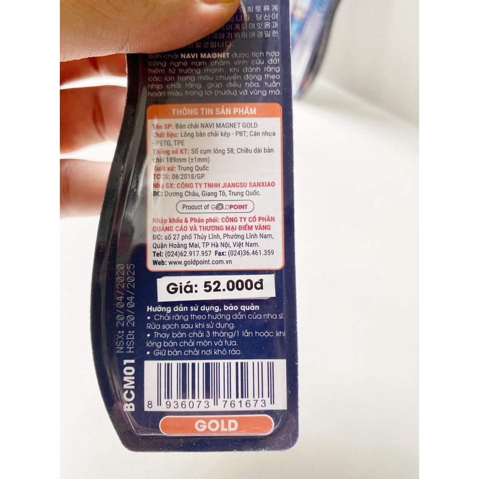 Bàn chải NAVI Magnet đánh răng cao cấp Nhập khẩu Hàn Quốc